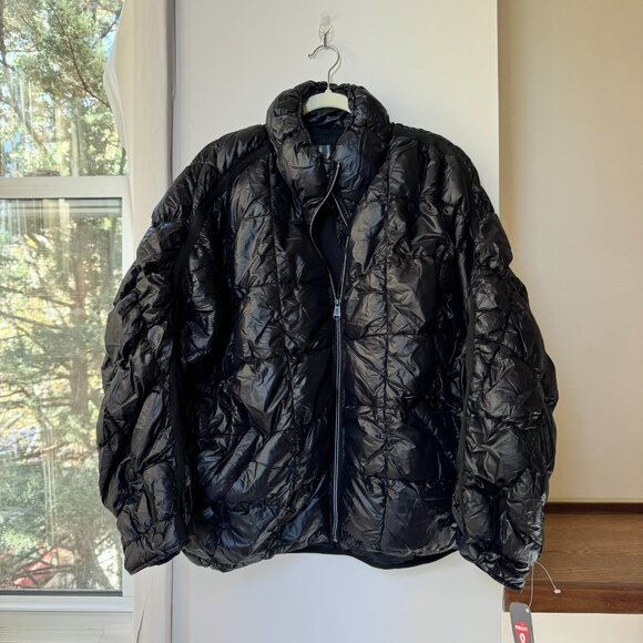 NWT Free People Pippa Packable Scunchy Glossy Puffer Jacket Black Medium - Picture 7 of 10